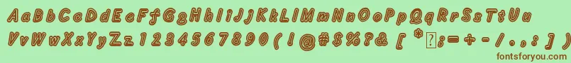 Concealadri Font – Brown Fonts on Green Background