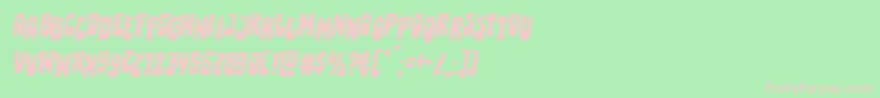 Pocketmonsterstagital Font – Pink Fonts on Green Background