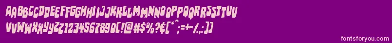 Pocketmonsterstagital Font – Pink Fonts on Purple Background