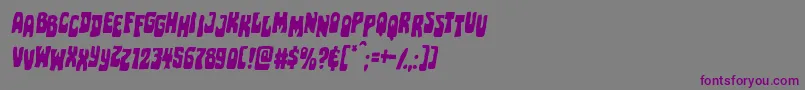 Pocketmonsterstagital Font – Purple Fonts on Gray Background