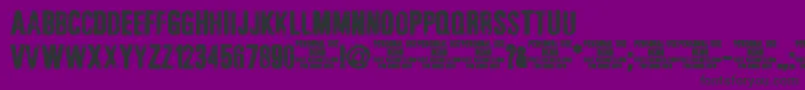 Шрифт JonzejonzingdemoKcfonts – чёрные шрифты на фиолетовом фоне