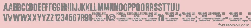 fuente JonzejonzingdemoKcfonts – Fuentes Grises Sobre Fondo Rosa