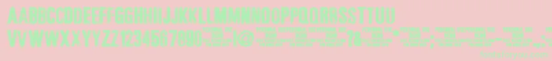 Шрифт JonzejonzingdemoKcfonts – зелёные шрифты на розовом фоне