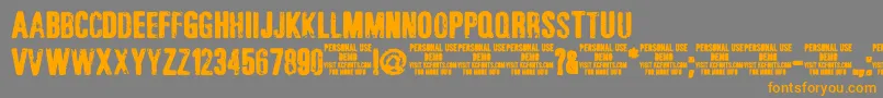 JonzejonzingdemoKcfonts Font – Orange Fonts on Gray Background