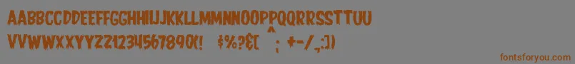 JmhHorror-Schriftart – Braune Schriften auf grauem Hintergrund