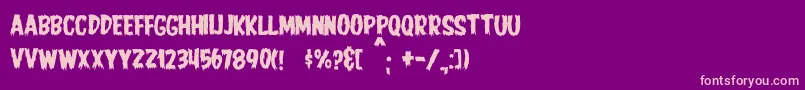 JmhHorror Font – Pink Fonts on Purple Background