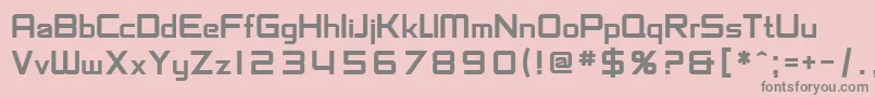 SfChaerilidaeBold-Schriftart – Graue Schriften auf rosa Hintergrund