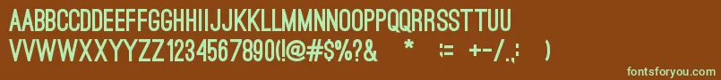 OstrichSansBlack Font – Green Fonts on Brown Background