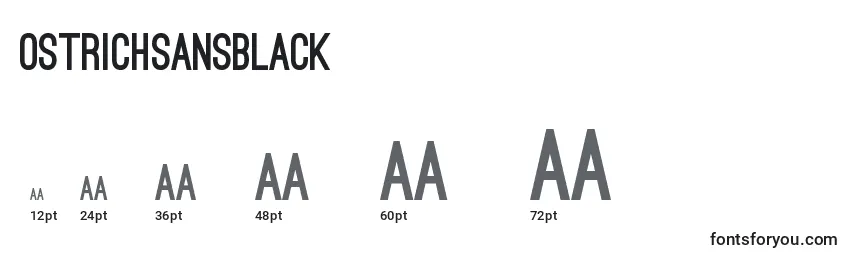 Размеры шрифта OstrichSansBlack