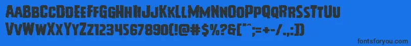 Vicioushungerexpand Font – Black Fonts on Blue Background