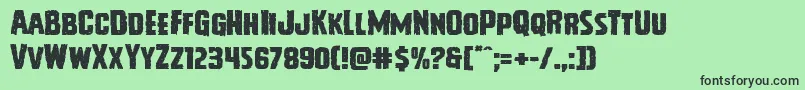 Vicioushungerexpand Font – Black Fonts on Green Background