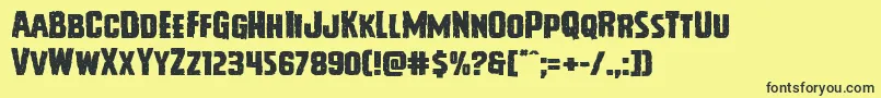Vicioushungerexpand Font – Black Fonts on Yellow Background