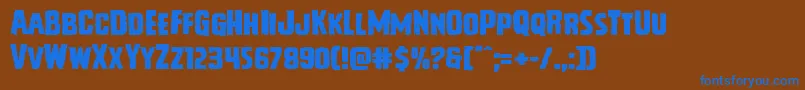 Vicioushungerexpand Font – Blue Fonts on Brown Background