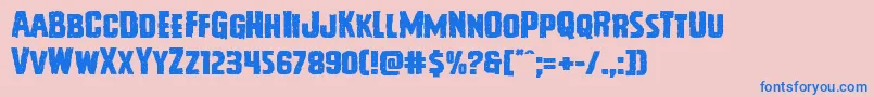 Vicioushungerexpand Font – Blue Fonts on Pink Background