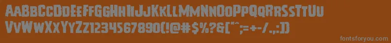 Weitere Informationen zur Vicioushungerexpand-Schriftart Vicioushungerexpand-Schriftart – Graue Schriften auf braunem Hintergrund