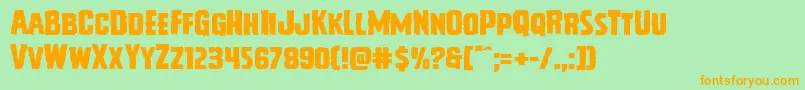 Vicioushungerexpand Font – Orange Fonts on Green Background