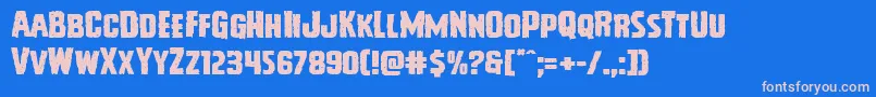 Vicioushungerexpand Font – Pink Fonts on Blue Background