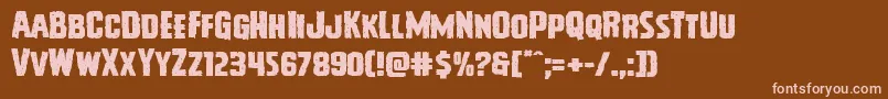 Vicioushungerexpand Font – Pink Fonts on Brown Background