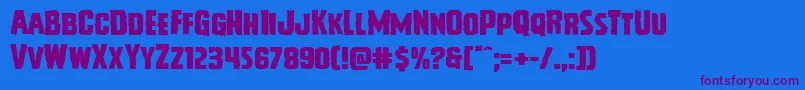 Vicioushungerexpand Font – Purple Fonts on Blue Background