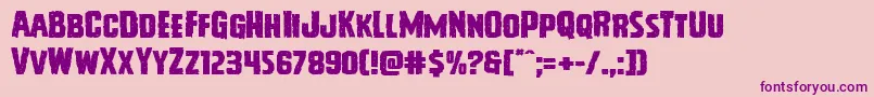 Vicioushungerexpand Font – Purple Fonts on Pink Background