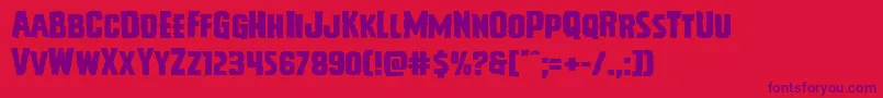 Vicioushungerexpand Font – Purple Fonts on Red Background