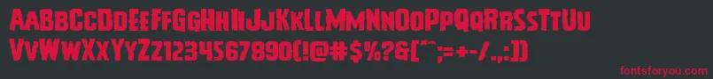 Vicioushungerexpand Font – Red Fonts on Black Background
