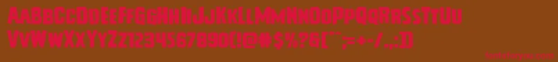 Vicioushungerexpand Font – Red Fonts on Brown Background