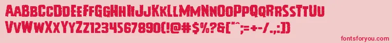 Vicioushungerexpand Font – Red Fonts on Pink Background