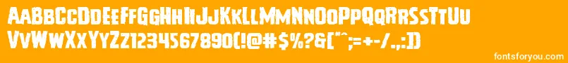 Vicioushungerexpand Font – White Fonts on Orange Background