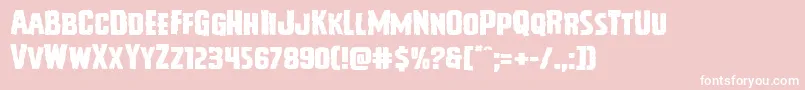 Vicioushungerexpand Font – White Fonts on Pink Background