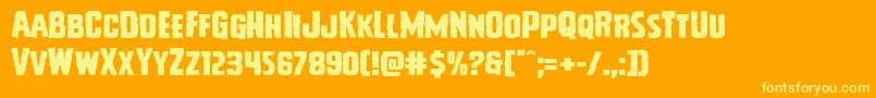 Vicioushungerexpand Font – Yellow Fonts on Orange Background
