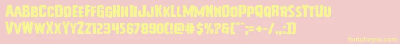 Vicioushungerexpand Font – Yellow Fonts on Pink Background