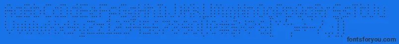 Шрифт ZadoCondensed – чёрные шрифты на синем фоне
