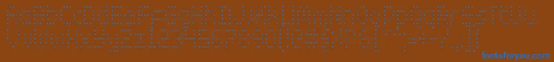 ZadoCondensed Font – Blue Fonts on Brown Background