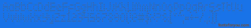 ZadoCondensed Font – Brown Fonts on Blue Background