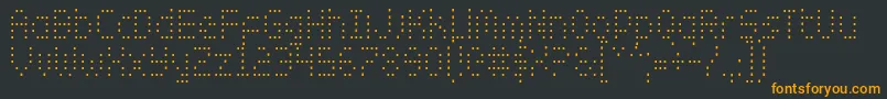 Шрифт ZadoCondensed – оранжевые шрифты на чёрном фоне