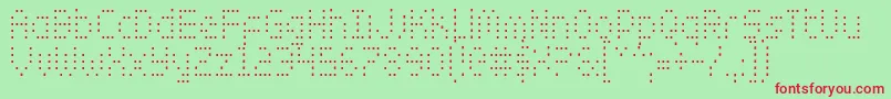 ZadoCondensed-fontti – punaiset fontit vihreällä taustalla