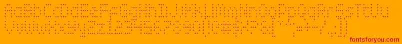 ZadoCondensed-fontti – punaiset fontit oranssilla taustalla
