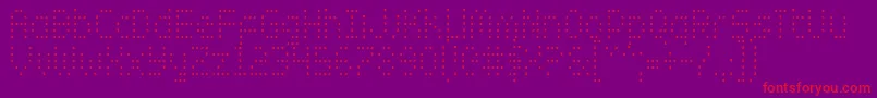 ZadoCondensed Font – Red Fonts on Purple Background