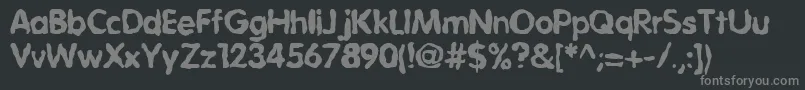 MeltedMoments-fontti – harmaat kirjasimet mustalla taustalla