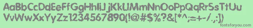 MeltedMoments Font – Gray Fonts on Green Background