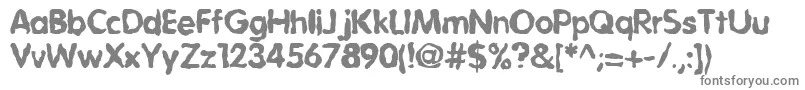 フォントMeltedMoments – 白い背景に灰色の文字
