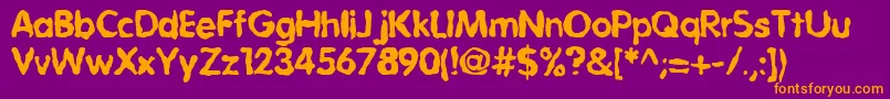 MeltedMoments Font – Orange Fonts on Purple Background
