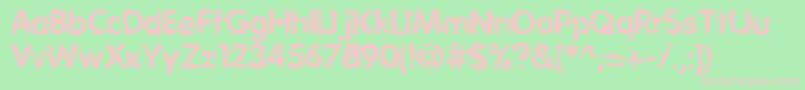 MeltedMoments-fontti – vaaleanpunaiset fontit vihreällä taustalla