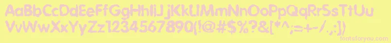 MeltedMoments Font – Pink Fonts on Yellow Background