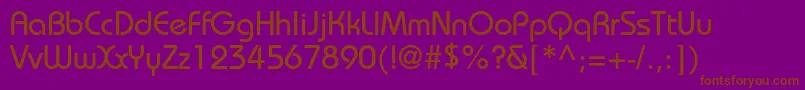 BauhausstdMedium Font – Brown Fonts on Purple Background