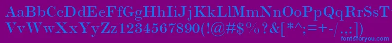 ScotchRomanMt Font – Blue Fonts on Purple Background