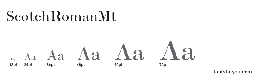 ScotchRomanMt Font Sizes
