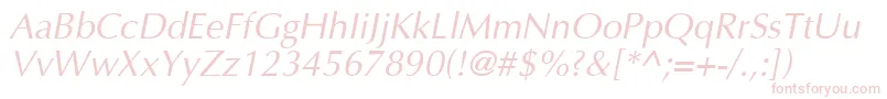 AgoptcyrillicNormalItalic Font – Pink Fonts on White Background