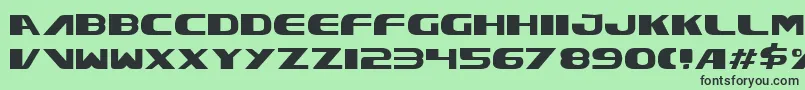 Xcel Font – Black Fonts on Green Background